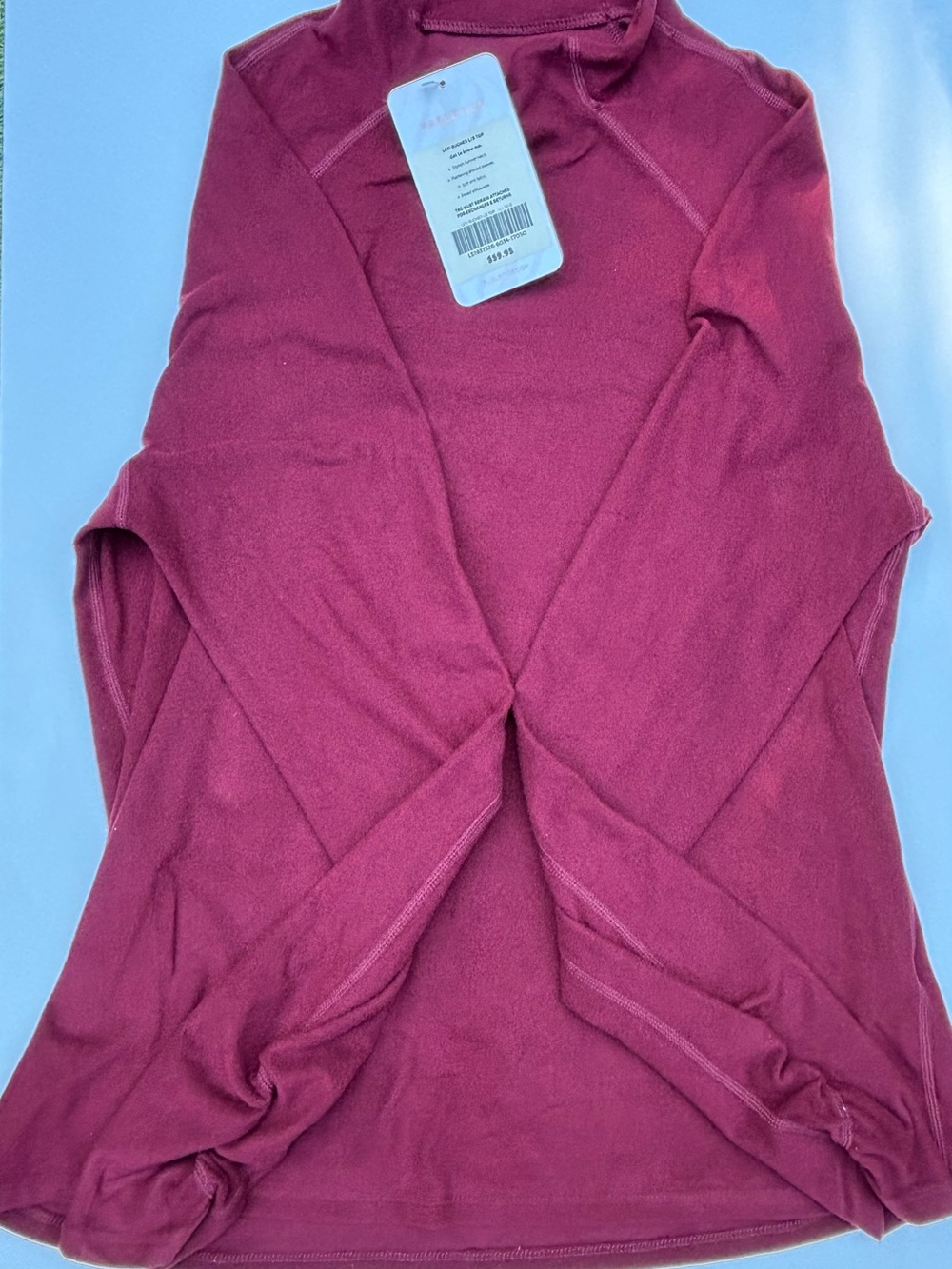 Fabletics Long-Sleeve Crewneck Top in Berry Plum NWT  MSRP $59.99